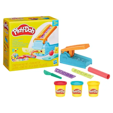 Play-Doh Knetwerk Starter Set, 3 x 56g Dosen bunter Knetmasse