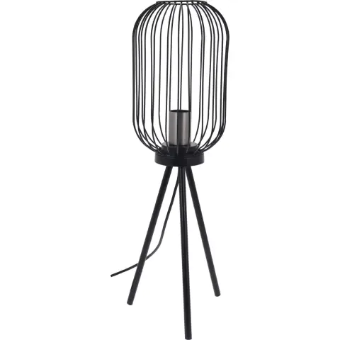 Koopman Decorative Lamp with Silver Fitting Industrial Look Modern Black Floor lamp