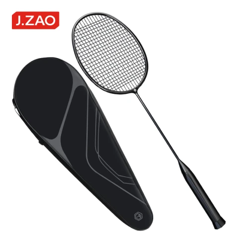 J.Zao 8U Ultra-Light Carbon Badminton Schläger Integrierte Design Einzel Schläger Hohe Elastizität