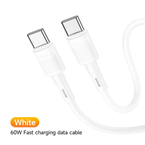 HOCO X83 Type-C to Type-C 60W Charging Data Cable - 1M White