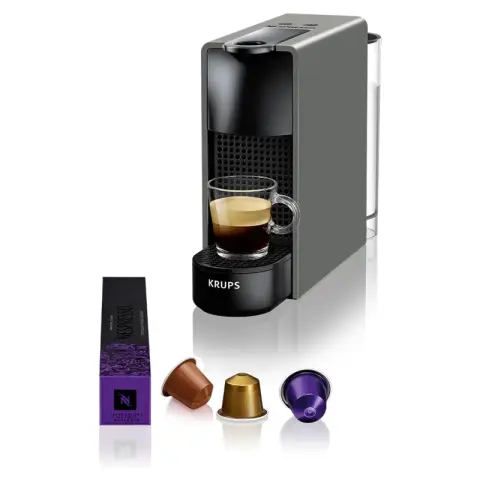 Krups Nespresso XN110B Essenza Mini Kaffeekapselmaschine Grau
