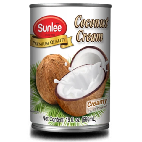 Sunlee CRÈME DE NOIX DE COCO 20-22% BLANCHE (Ouverture facile) 400 ml