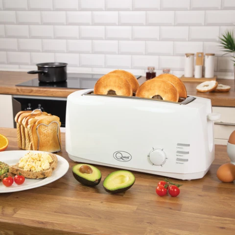 Quest 4 Slice Cool Touch Toaster - White