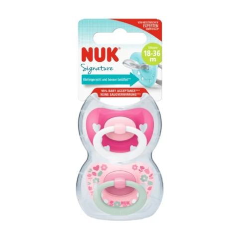 NUK Signature Schnuller Silikon Gr. 3 (18-36 Monate) 2 Stück