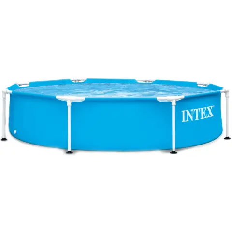 INTEX Metal Frame Round Tubular Pool Kit Summer Pool Party 244 x 51 cm