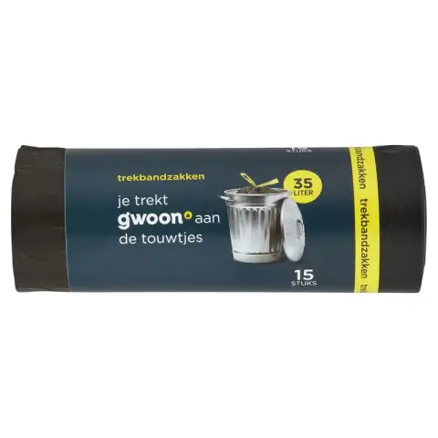 Quick-Tie Garbage Bags 15pcs