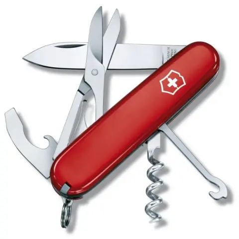 Victorinox Taschenmesser Swiss Army Compact, 14 Funktionen, Rot, 91 mm