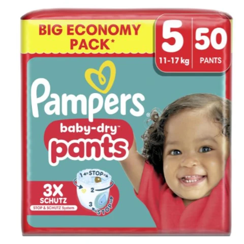 Pampers Baby Dry Pants Größe 5 11-17 kg Großpackung 50 Stück