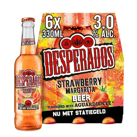 Desperados Strawberry Margarita Bier Fles 6 x 330 ml