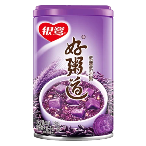 Yinlu Mixed Congee - Purple Sweet Potato & Purple Glutinous Rice 280g 银鹭好粥道紫薯紫米粥 280g