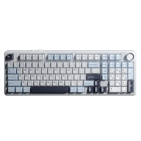 AULA F99 Pro Wireless Mechanical Keyboard Star Vector Switch - Light Blue + White + Black Purple