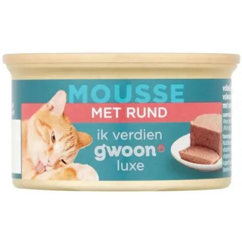 G'woon Mousse de chat au boeuf 85g