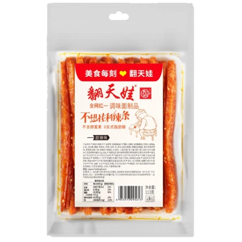 Fan Tian Wa Sweet & Spicy Gluten Strips 113g 翻天娃网红不挂科 88g