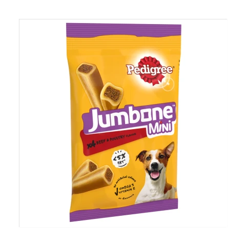 PEDIGREE JUMBONE™ Mini Adult Small Dog Treats Beef & Poultry 4 Chews 160g