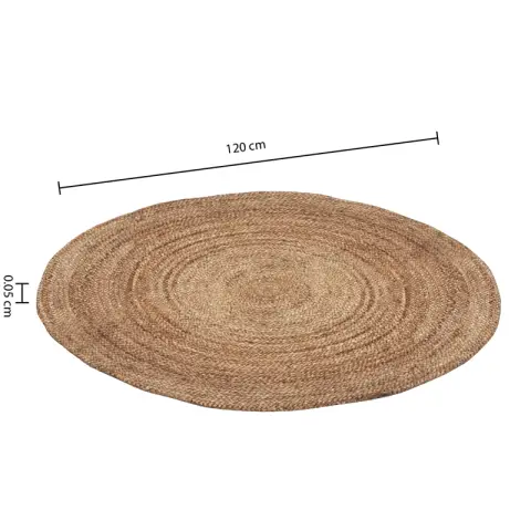 Tapis rond en jute naturel D120cm
