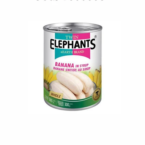 Twin Elephants Dose mit thailändischer Banane 565 g