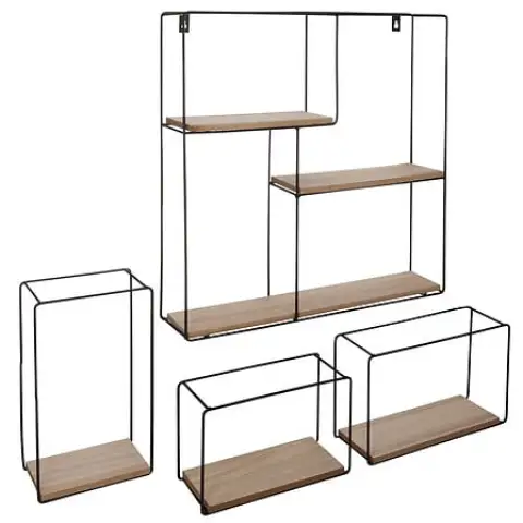 5Five Metall-Wandregale - 4er-Set