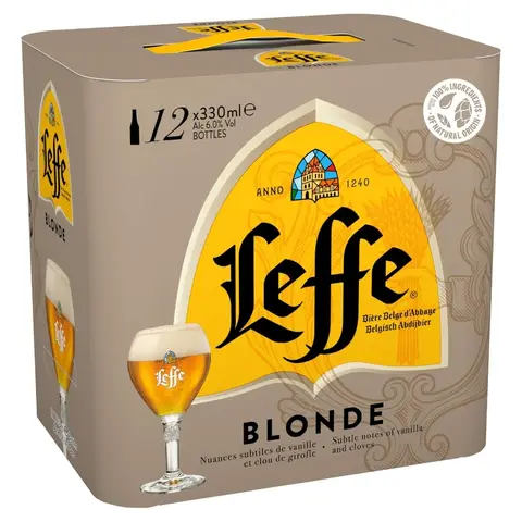 Leffe Belgisch Abdijbier Blond Blikken 6 x 330ml