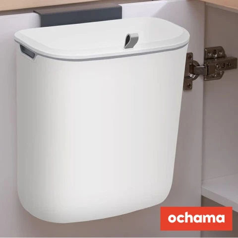 ochama Large Wall-Mounted Trash Can with Lid