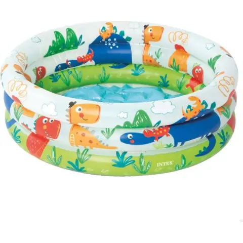INTEX Bear and Rabbit 3-Ring Baby Pool - Inflatable pool - Ø61x22cm