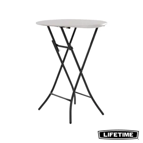 Lifetime Bistro table/Cocktail round table White granit