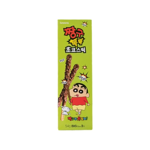 Sunyoung Crayon Shin-chan Knisternde Keksstangen (Schokolade) 54g