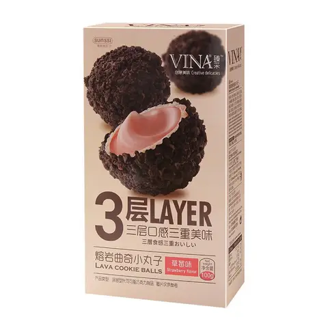 FLZ Lava-Keks-Bällchen mit Erdbeergeschmack 100 g