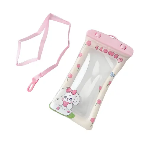 Inflatable Waterproof Phone Bag - Pink