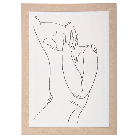 Atmosphera Toile imprimée encadrée visage - 50 x 70 cm