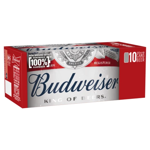 Budweiser Beer Cans 10 X 440ml