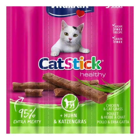 vitakraft - Sticks Huhn und Katzengras 3x18g