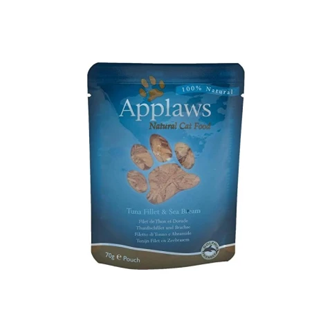 Applaws - Nassfutter 70g - Thunfisch und Meerbrasse in Beutel (178-004) /Katzen