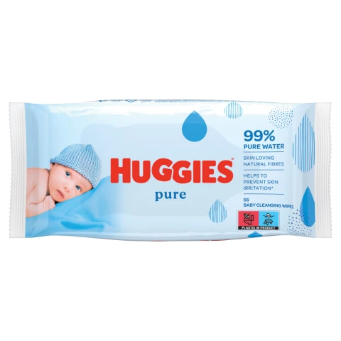 Huggies Pure Baby Wipes - 1 Pack of 56 Wipes