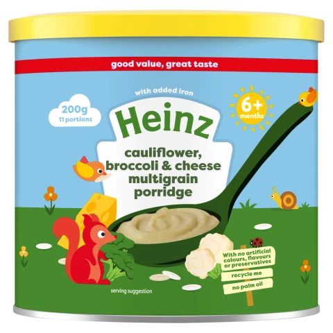 Heinz Multigrain with Cauliflower Broccoli & Cheese 4+ Months 200g