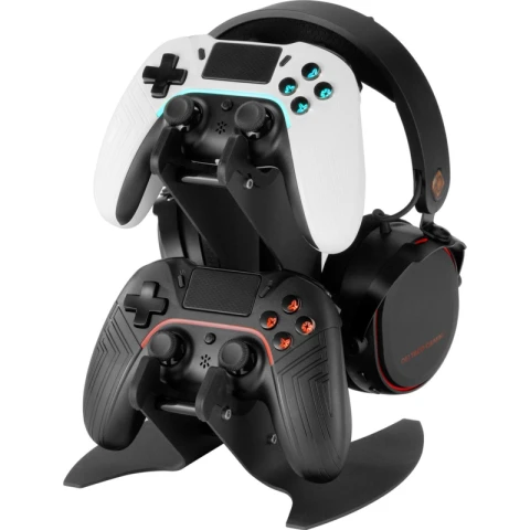 Deltaco Gaming-Standard für zwei Konsolen-Controller und Headset - Schwarz