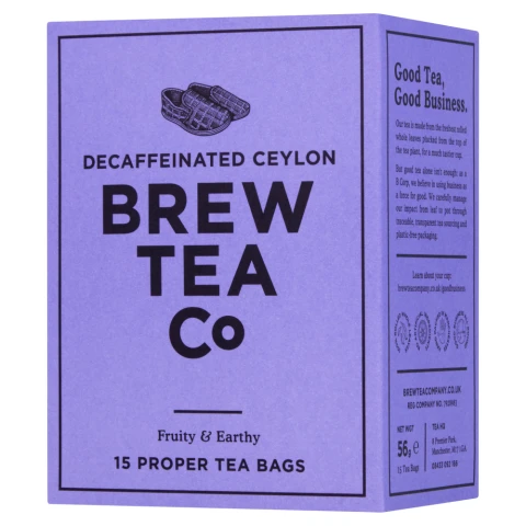Brew Tea Co CO2 Decaffinated Tea (15 Proper Tea Bags) 75g