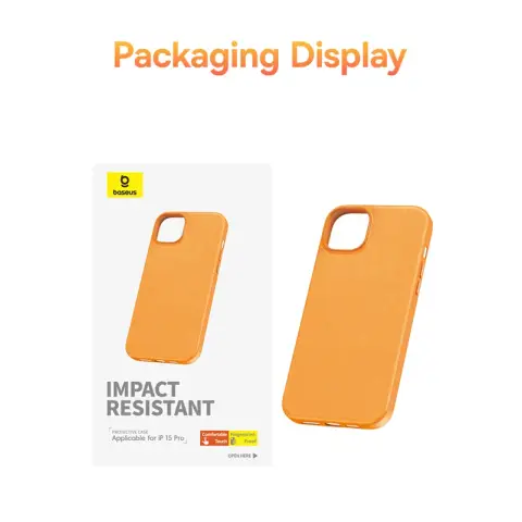 Fauxther Series Handyhülle für iPhone 15 Pro max, Sunset Orange