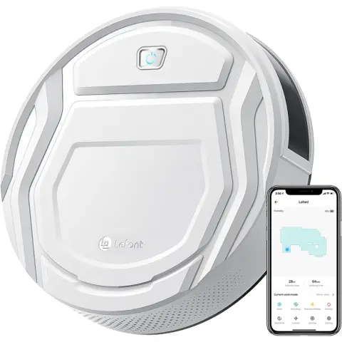 M210 Robot Vacuum Cleaner White 500 ml Dust Box 4 Cleaning Modes 1800Pa