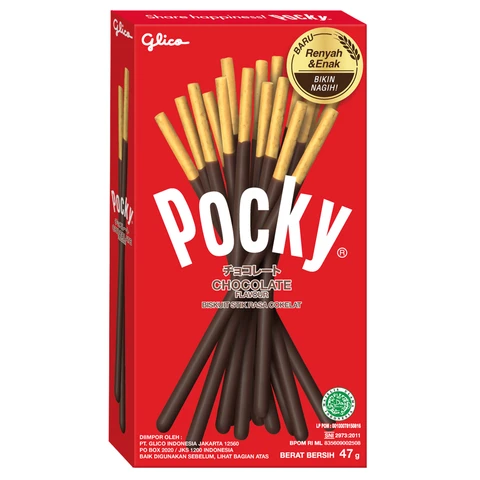Glico Pocky Barre Biscuitée Saveur Chocolat - 47 g
