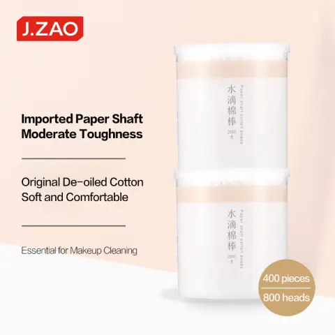 J.Zao Cotons-tiges à double extrémité pour le nettoyage - 200 pièces x 2