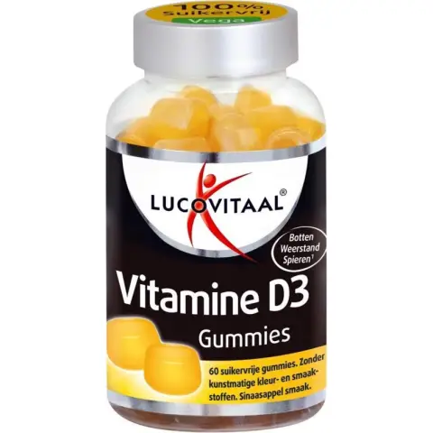 Lucovitaal Gummies à la vitamine D3 de Lucovitaal, végétaliens, 60 pièces