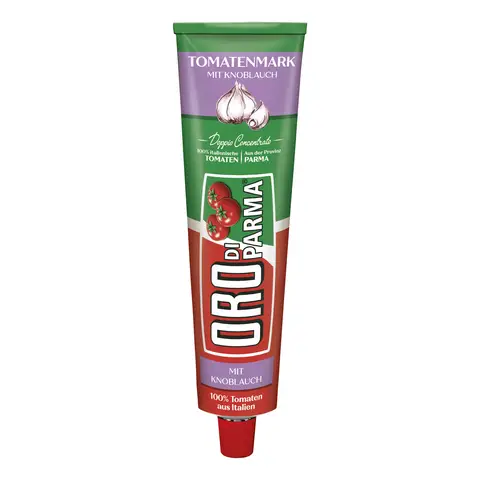 Oro Di Parma Tomaten- Mark mit Knoblauch 200 g
