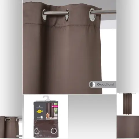 Taupe Blackout Curtains 135x240cm (Set of 2)