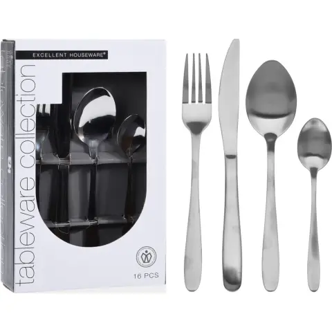 Excellent Houseware Stainless Steel Cutlery Set Knife Fork Spoon 16pcs