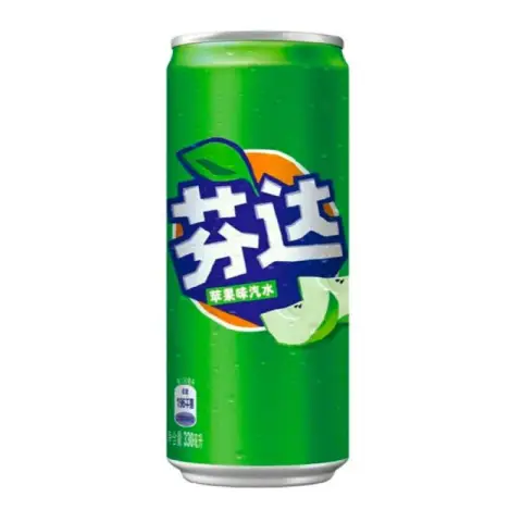 FANTA Boisson gazeuse aromatisée à la pomme 330 ml【Vendu uniquement en France, Belgique, Luxembourg】