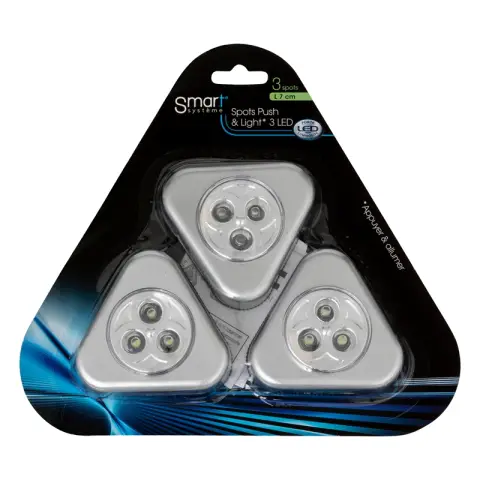 Lot de 3 spots LED manuels
