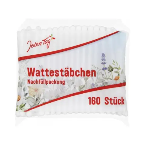 Jeden Tag Wattestäbchen mit Papierschaft NFP 160 St