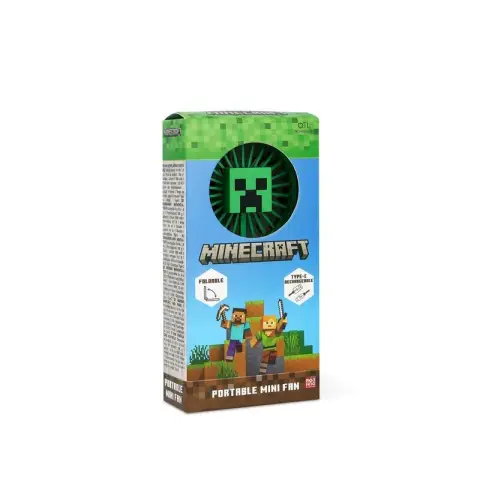 Minecraft Creeper - folding mini fan - 3D character
