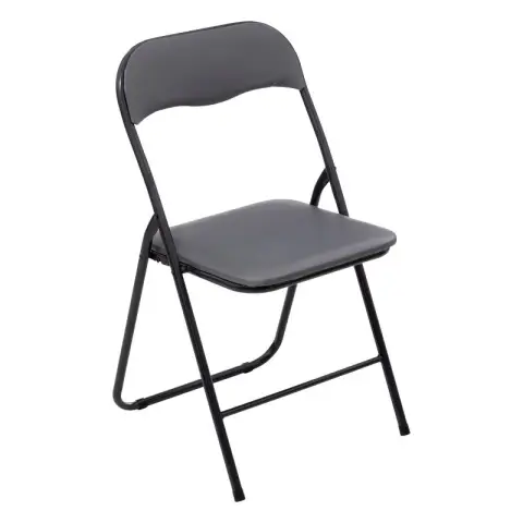 Folding Chair PU Grey