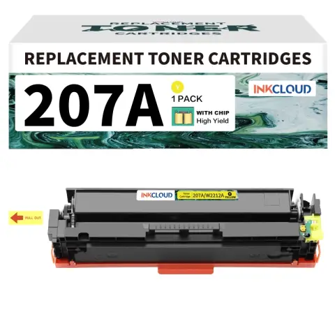 inkcloud 207A Toner met Chip compatibel voor HP m283fdw M255dw m255nw 1 Geel